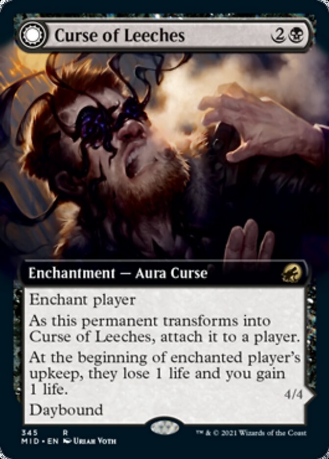 Curse of Leeches // Leeching Lurker (Extended Art) [Innistrad: Midnight Hunt] Magic: The Gathering