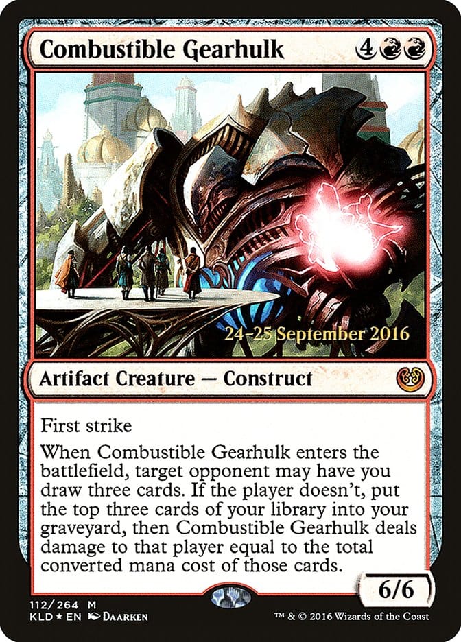 Combustible Gearhulk [Kaladesh Prerelease Promos] Magic: The Gathering