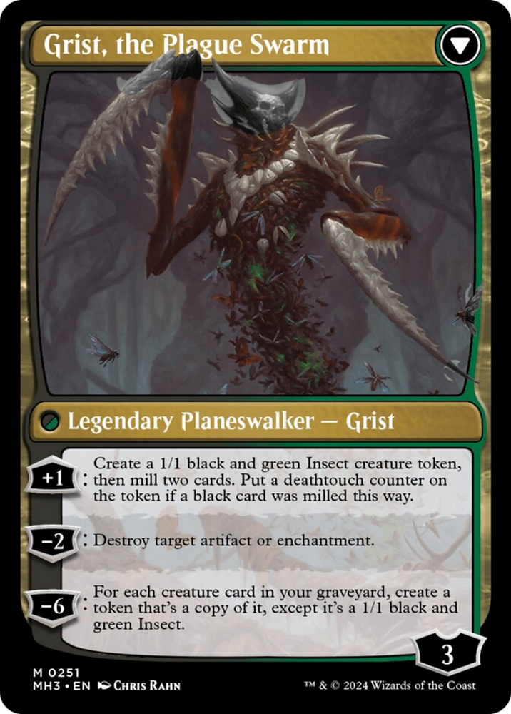Grist, Voracious Larva // Grist, the Plague Swarm [Modern Horizons 3] Magic: The Gathering