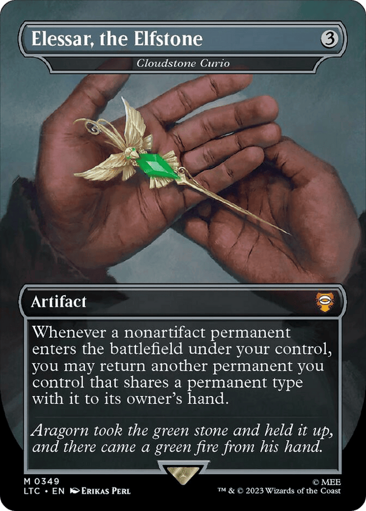 Elessar, the Elfstone - Cloudstone Curio (Surge Foil) [The Lord of the Rings: Tales of Middle-Earth Commander] Magic: The Gathering