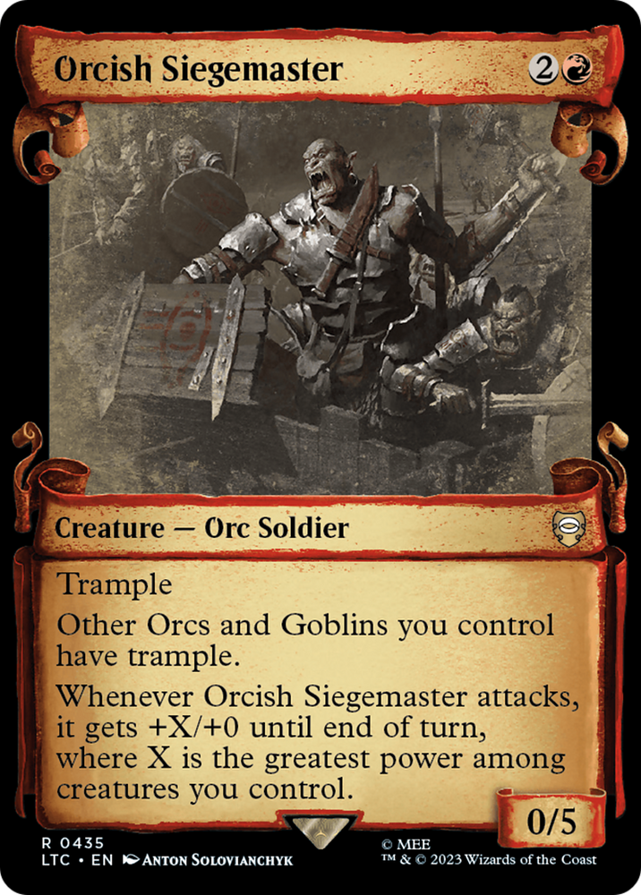Orcish Siegemaster [The Lord of the Rings: Tales of Middle-Earth Commander Showcase Scrolls] Magic: The Gathering
