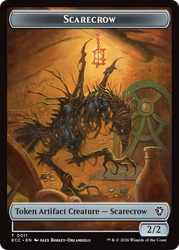 Snake // Scarecrow Double-Sided Token [Lorwyn Eclipsed Tokens] Magic: The Gathering