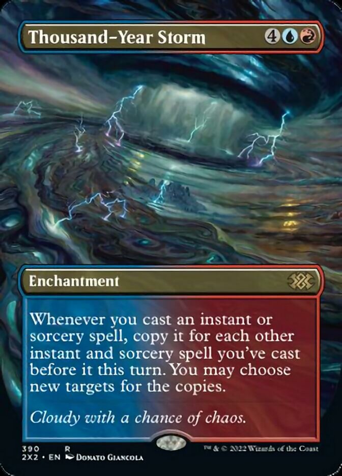 Thousand-Year Storm (Borderless Alternate Art) [Double Masters 2022] Magic: The Gathering