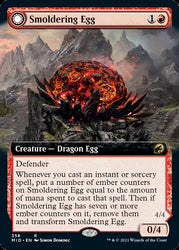 Smoldering Egg // Ashmouth Dragon (Extended Art) [Innistrad: Midnight Hunt] Magic: The Gathering