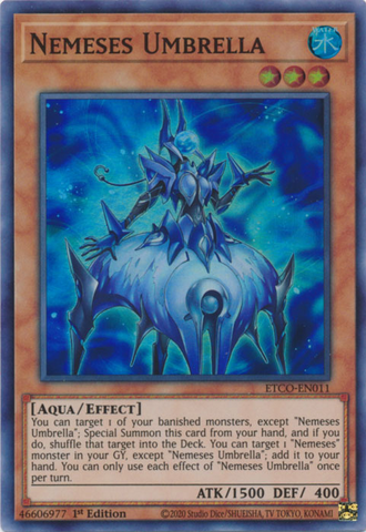Nemeses Umbrella [ETCO-EN011] Super Rare - Yugioh Cards For Your TCG Needs!