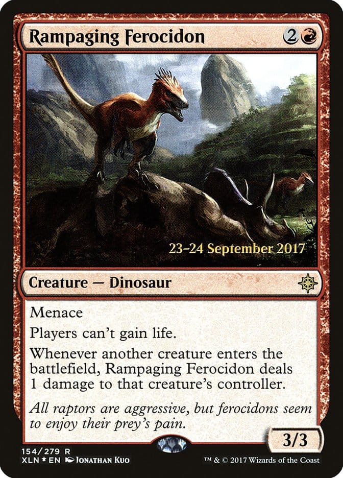 Rampaging Ferocidon [Ixalan Prerelease Promos] Magic: The Gathering
