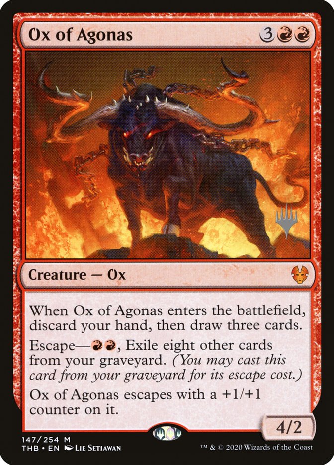 Ox of Agonas (Promo Pack) [Theros Beyond Death Promos] Magic: The Gathering