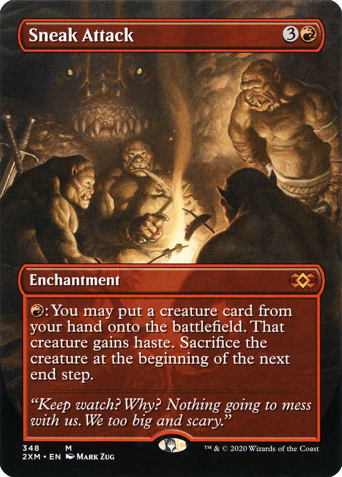 Sneak Attack (Toppers) [Double Masters] Magic: The Gathering