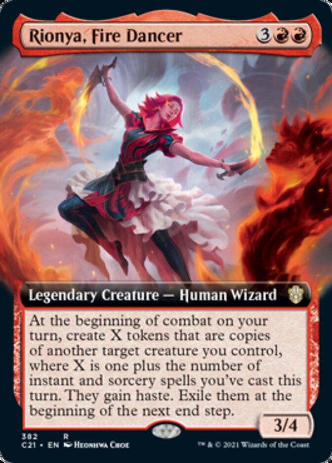 Rionya, Fire Dancer (Extended Art) [Commander 2021] Magic: The Gathering