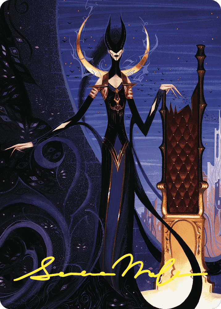 Ashiok, Wicked Manipulator Art Card (57/81) (Gold-Stamped Signature) [Wilds of Eldraine Art Series] Magic: The Gathering