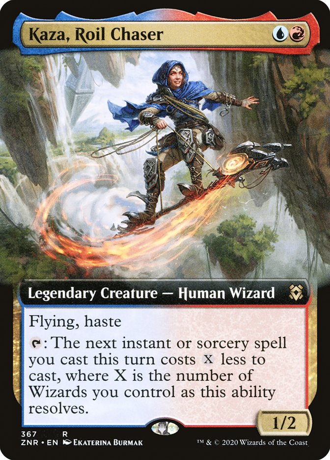 Kaza, Roil Chaser (Extended Art) [Zendikar Rising] Magic: The Gathering
