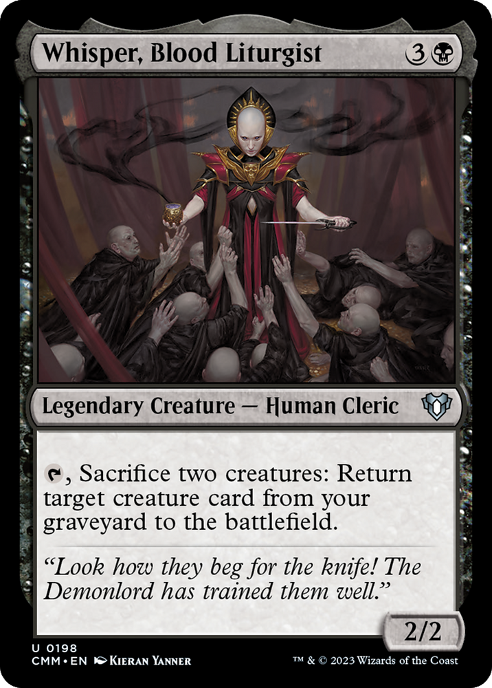 Whisper, Blood Liturgist [Commander Masters] Magic: The Gathering