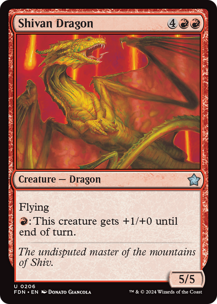 Shivan Dragon [Foundations] Magic: The Gathering