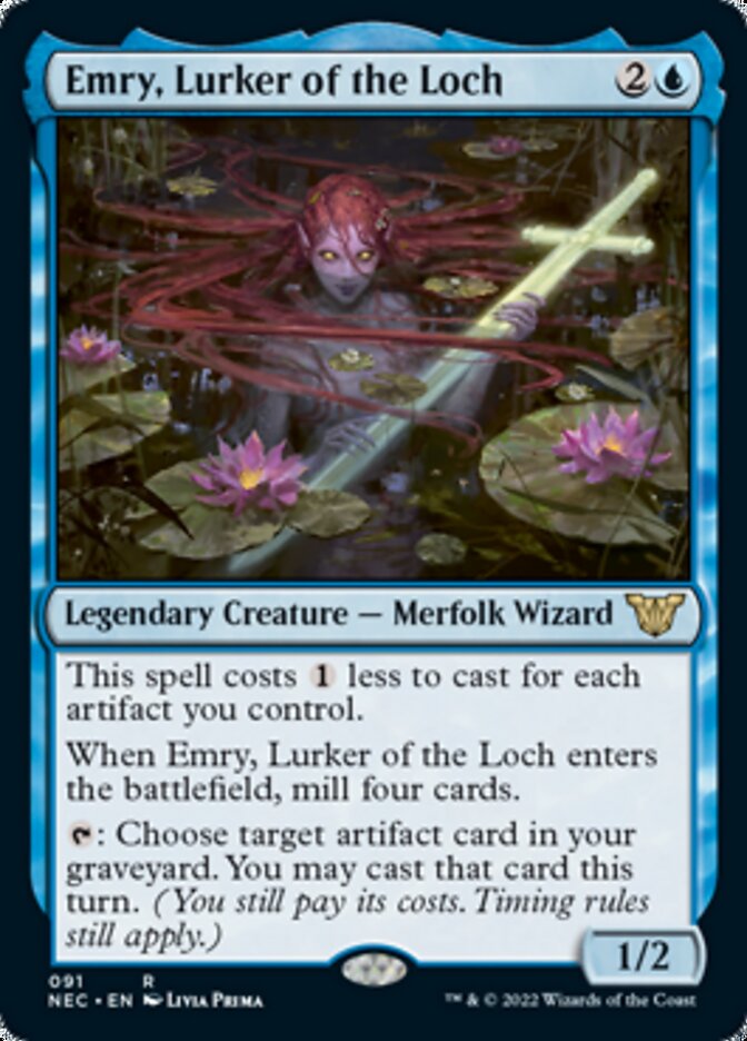 Emry, Lurker of the Loch [Kamigawa: Neon Dynasty Commander] Magic: The Gathering