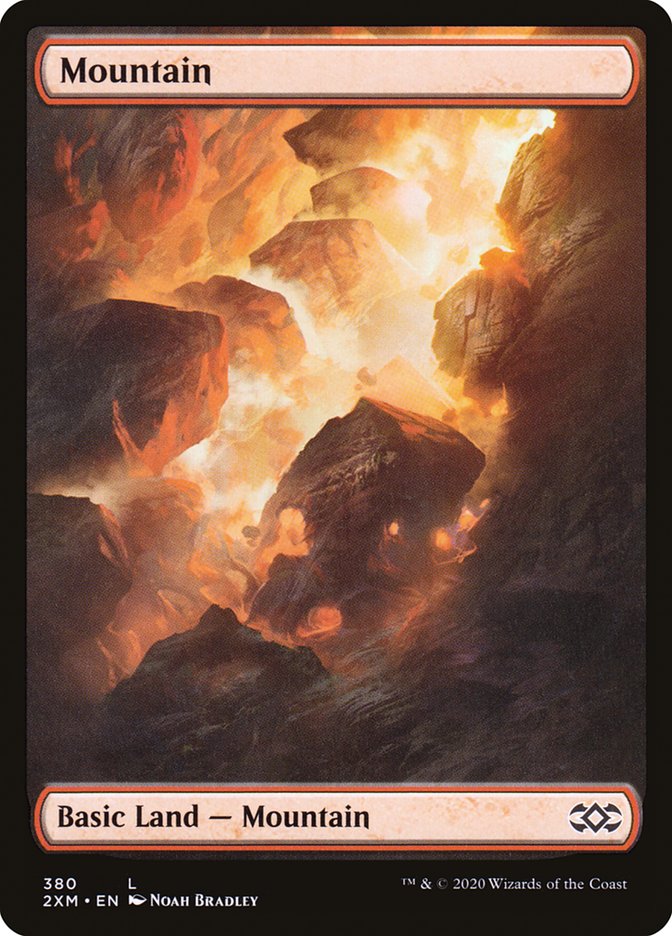 Mountain (380) [Double Masters] Magic: The Gathering