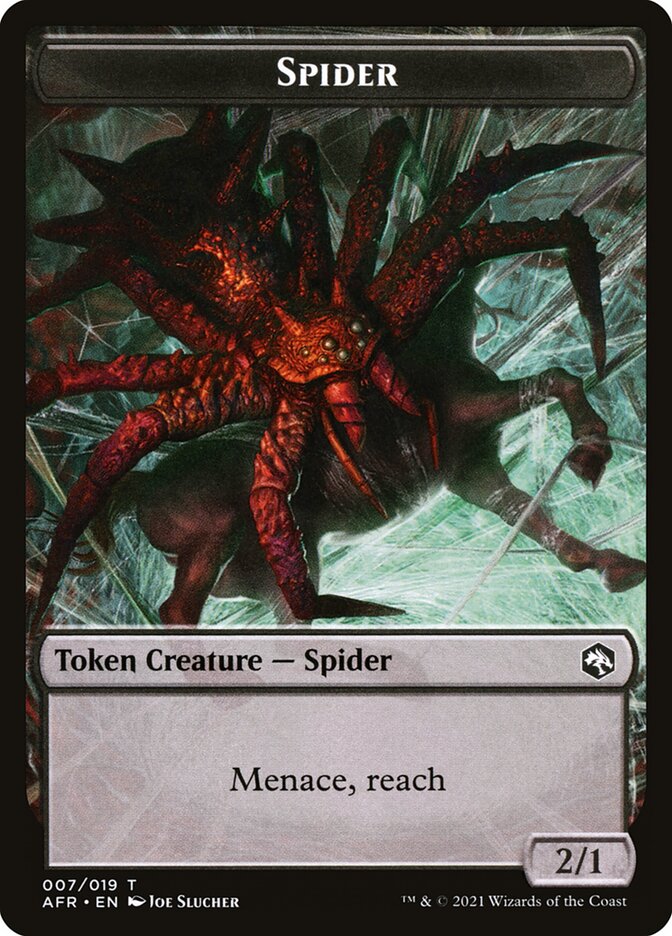 Spider Token [Dungeons & Dragons: Adventures in the Forgotten Realms Tokens] Magic: The Gathering