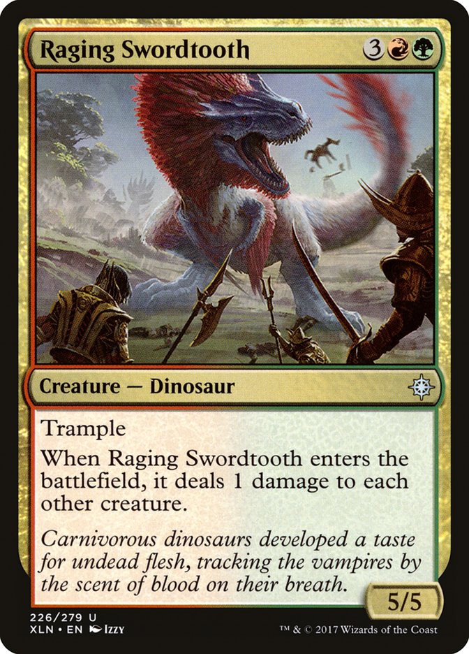 Raging Swordtooth [Ixalan] Magic: The Gathering