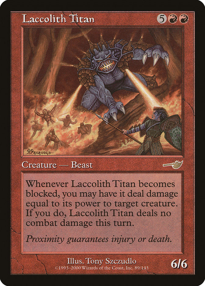 Laccolith Titan [Nemesis] Magic: The Gathering