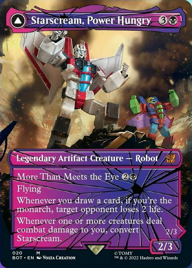Starscream, Power Hungry // Starscream, Seeker Leader (Shattered Glass) [Transformers] Magic: The Gathering