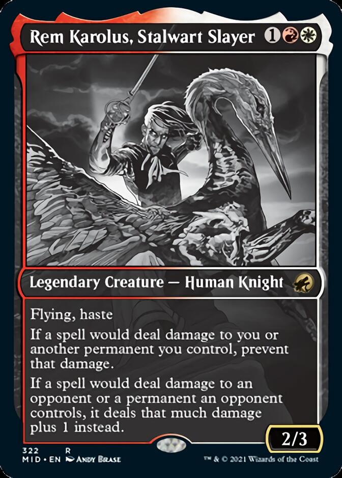 Rem Karolus, Stalwart Slayer (Showcase Eternal Night) [Innistrad: Midnight Hunt] Magic: The Gathering