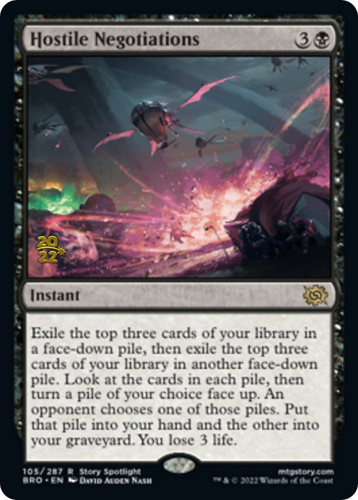 Hostile Negotiations [The Brothers' War Prerelease Promos] Magic: The Gathering