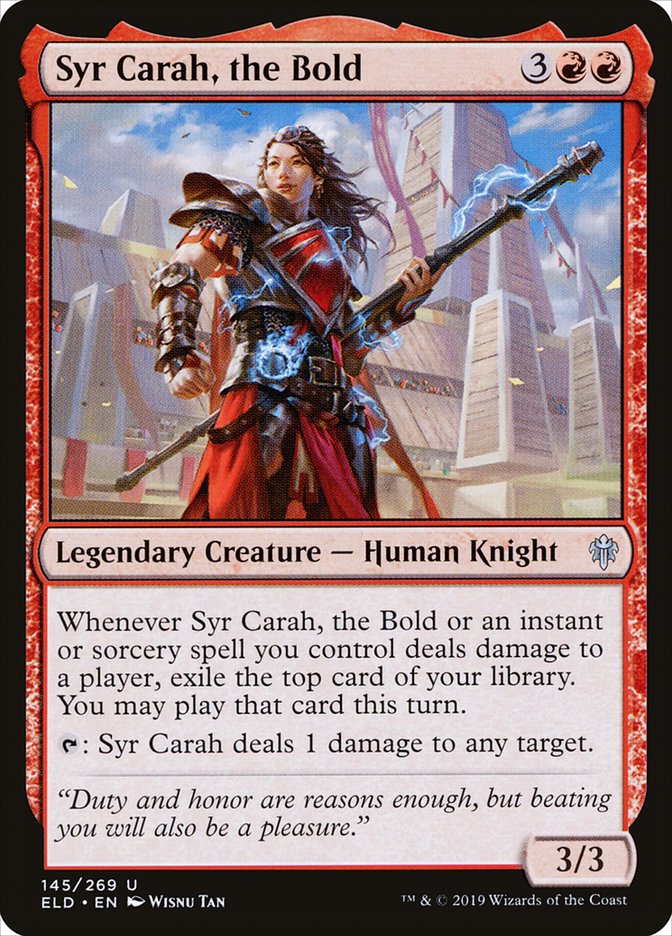 Syr Carah, the Bold [Throne of Eldraine] Magic: The Gathering