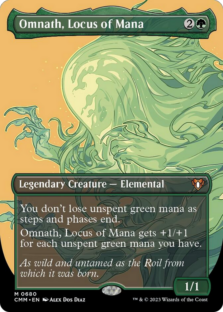 Omnath, Locus of Mana (Borderless Profile) [Commander Masters] Magic: The Gathering