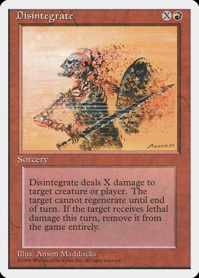 Disintegrate [Fourth Edition] Magic: The Gathering
