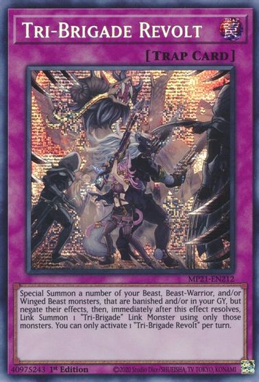 Tri-Brigade Revolt [MP21-EN212] Prismatic Secret Rare - Yugioh Cards For Your TCG Needs!