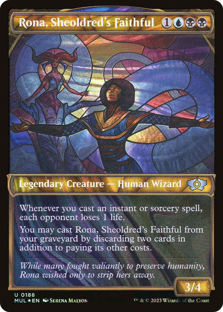 Rona, Sheoldred's Faithful (Halo Foil) [Multiverse Legends] Magic: The Gathering
