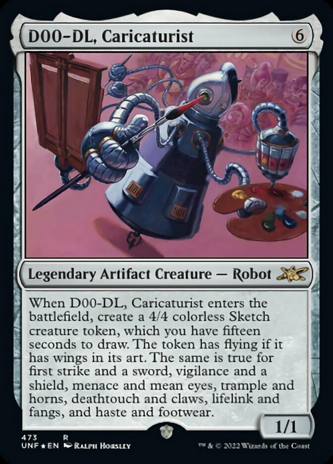 D00-DL, Caricaturist (Galaxy Foil) [Unfinity] Magic: The Gathering