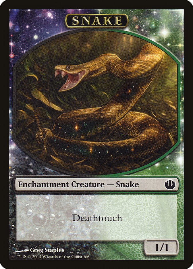 Snake Token [Journey into Nyx Tokens] Magic: The Gathering