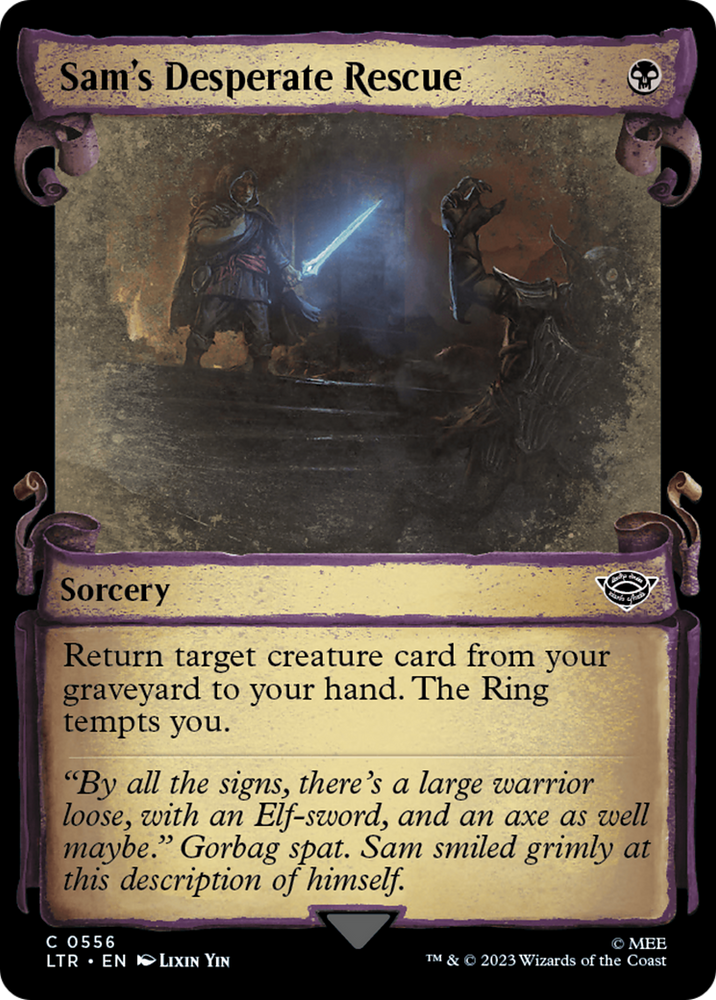 Sam's Desperate Rescue [The Lord of the Rings: Tales of Middle-Earth Showcase Scrolls] Magic: The Gathering