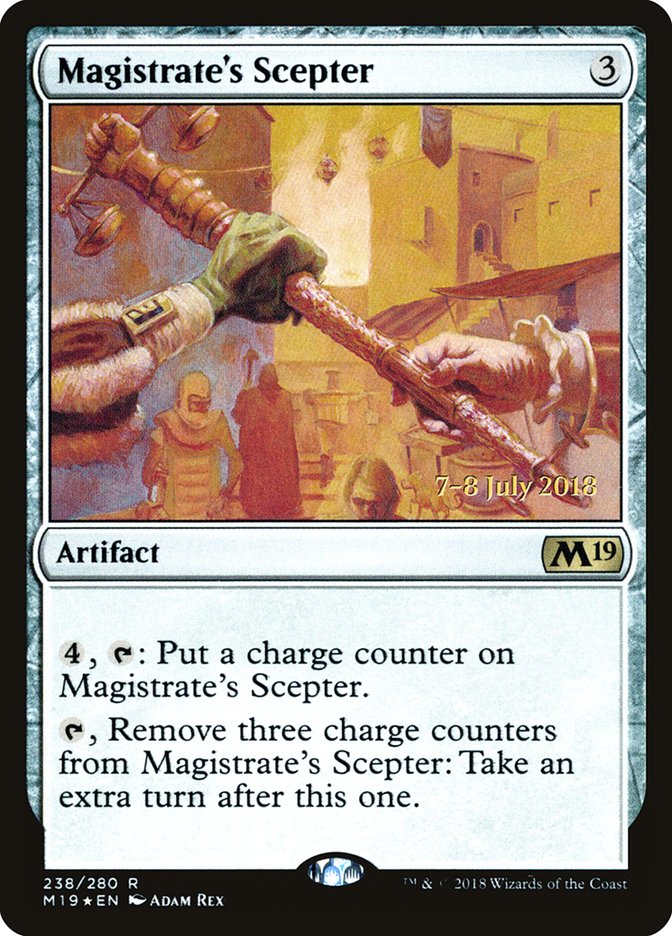 Magistrate's Scepter [Core Set 2019 Prerelease Promos] Magic: The Gathering