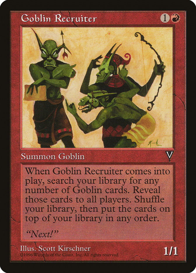 Goblin Recruiter [Visions] Magic: The Gathering