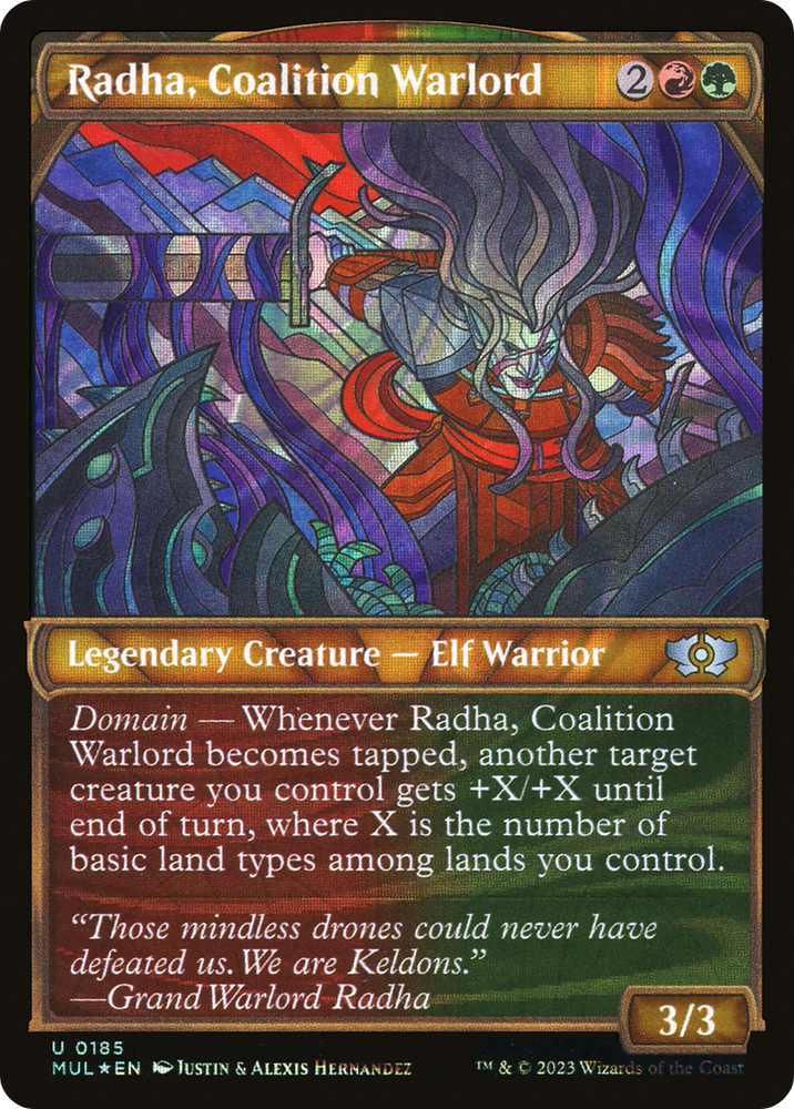 Radha, Coalition Warlord (Halo Foil) [Multiverse Legends] Magic: The Gathering