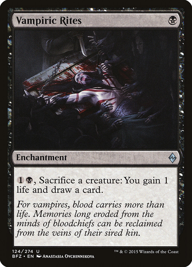 Vampiric Rites [Battle for Zendikar] Magic: The Gathering