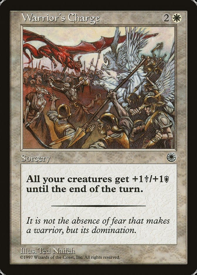Warrior's Charge (With Flavor Text) [Portal] Magic: The Gathering