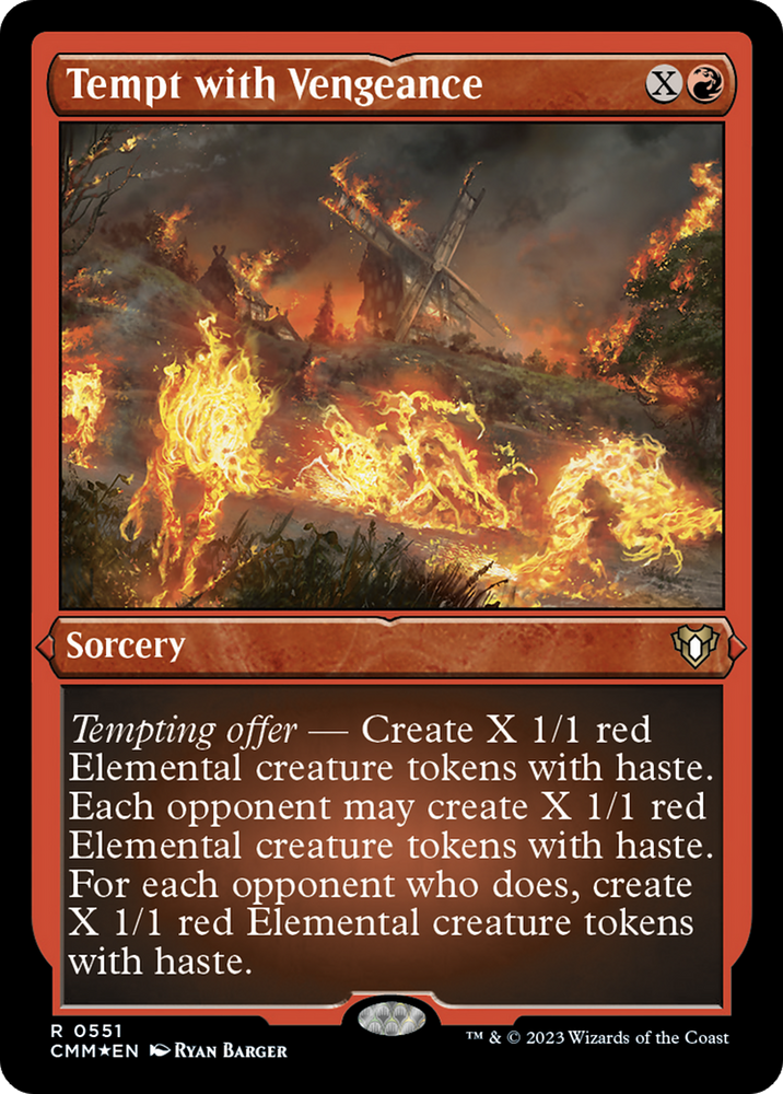 Tempt with Vengeance (Foil Etched) [Commander Masters] Magic: The Gathering