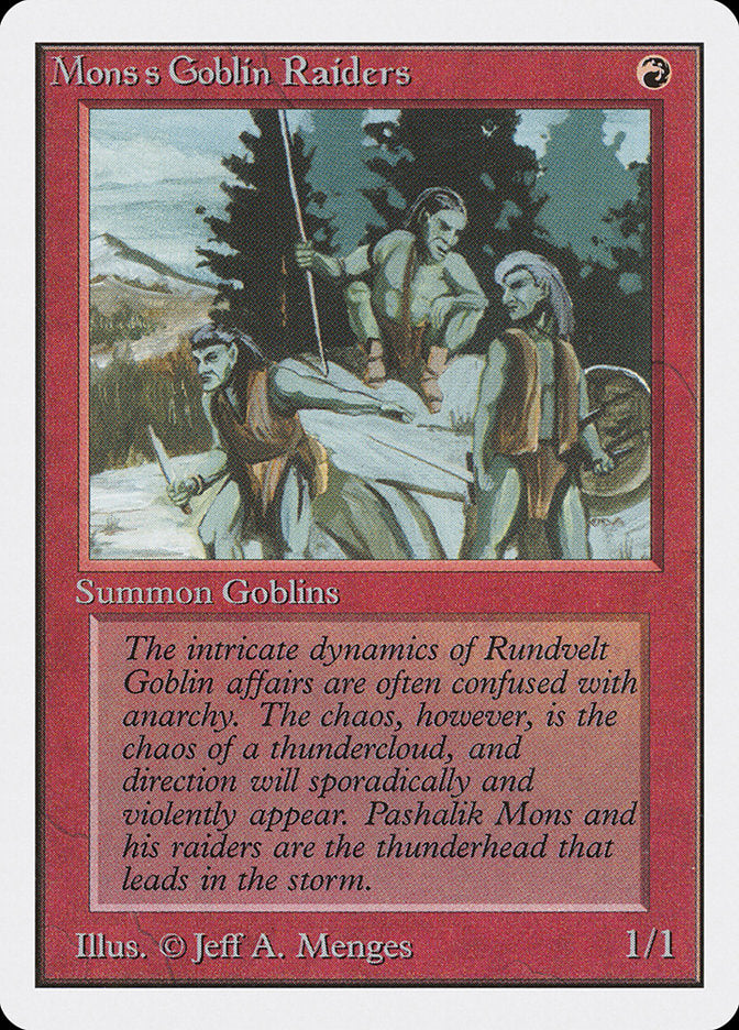 Mons's Goblin Raiders [Unlimited Edition] Magic: The Gathering