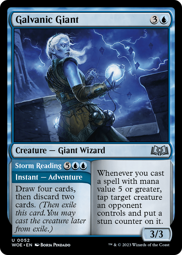 Galvanic Giant // Storm Reading [Wilds of Eldraine] Magic: The Gathering