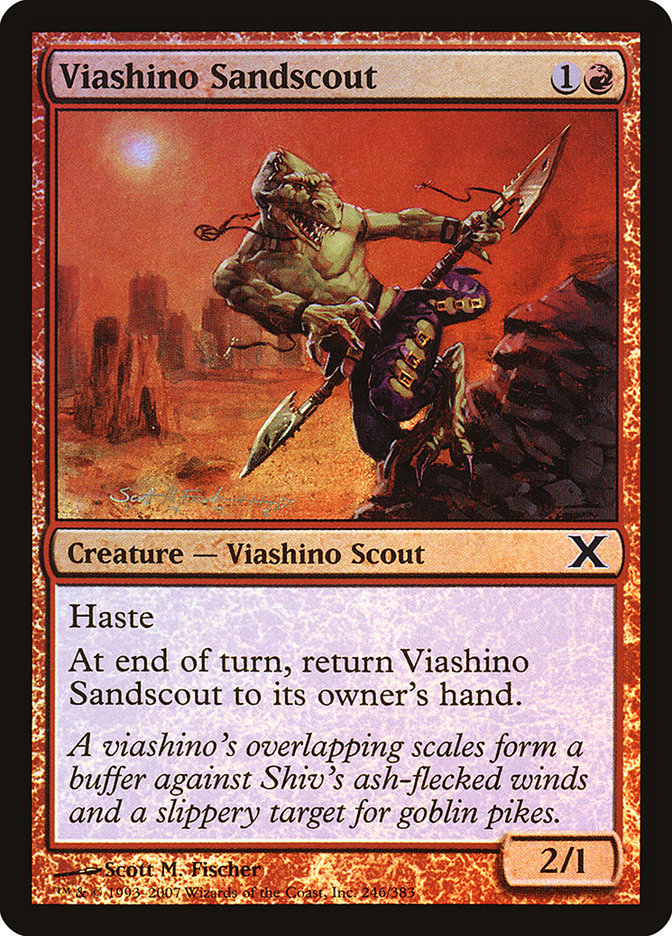 Viashino Sandscout (Premium Foil) [Tenth Edition] Magic: The Gathering
