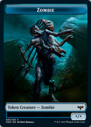 Blood // Zombie (005) Double-Sided Token [Innistrad: Crimson Vow Tokens] Magic: The Gathering