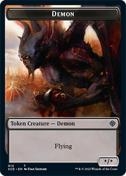 Demon // Demon Double-Sided Token [Starter Commander Decks] Magic: The Gathering