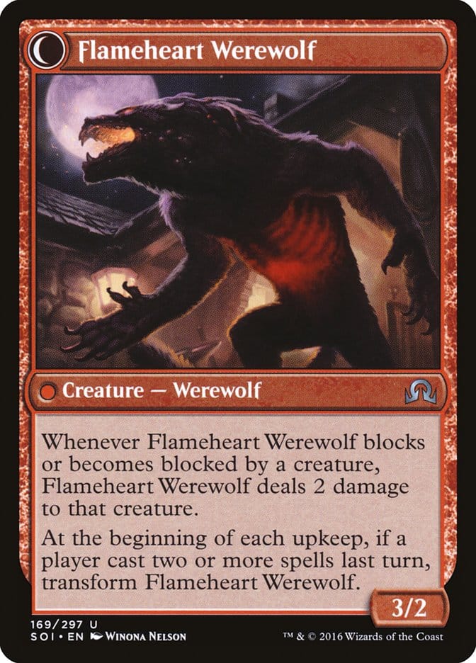 Kessig Forgemaster // Flameheart Werewolf [Shadows over Innistrad] Magic: The Gathering
