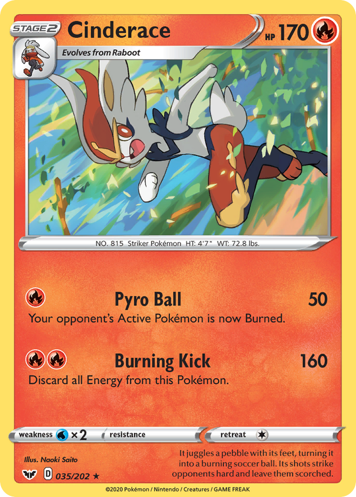 Cinderace (035/202) [Sword & Shield: Base Set] Pokémon