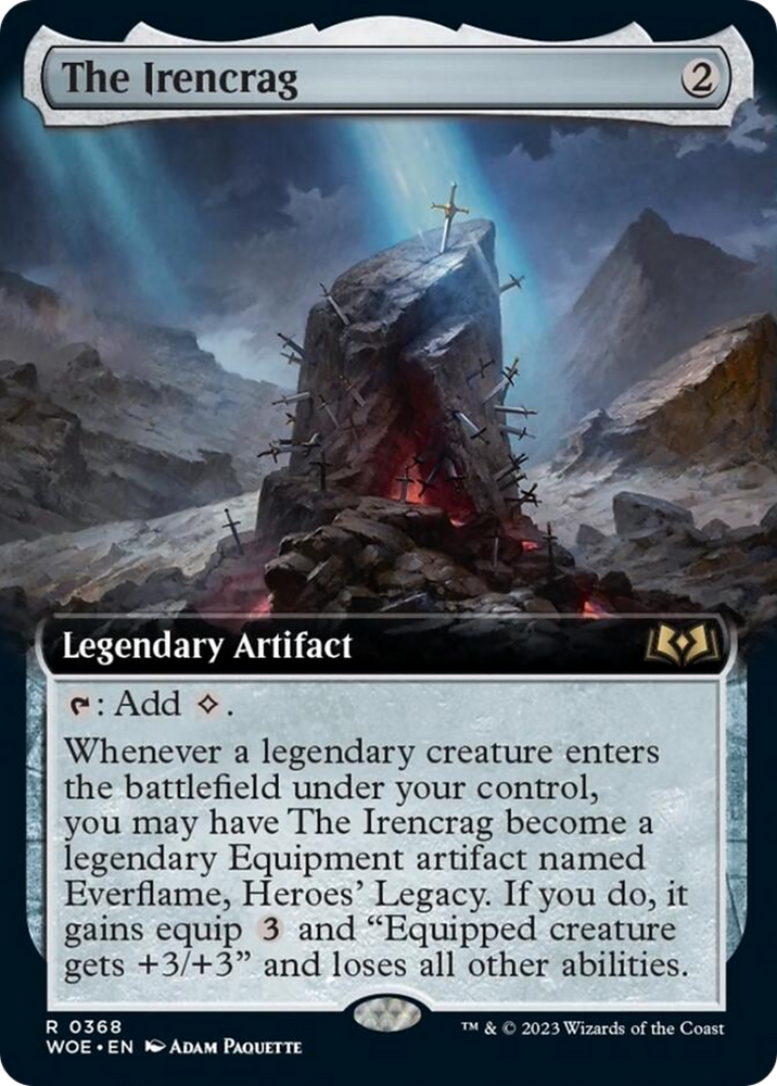 The Irencrag (Extended Art) [Wilds of Eldraine] Magic: The Gathering