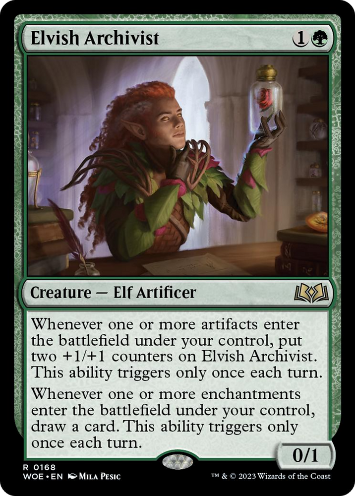 Elvish Archivist [Wilds of Eldraine] Magic: The Gathering
