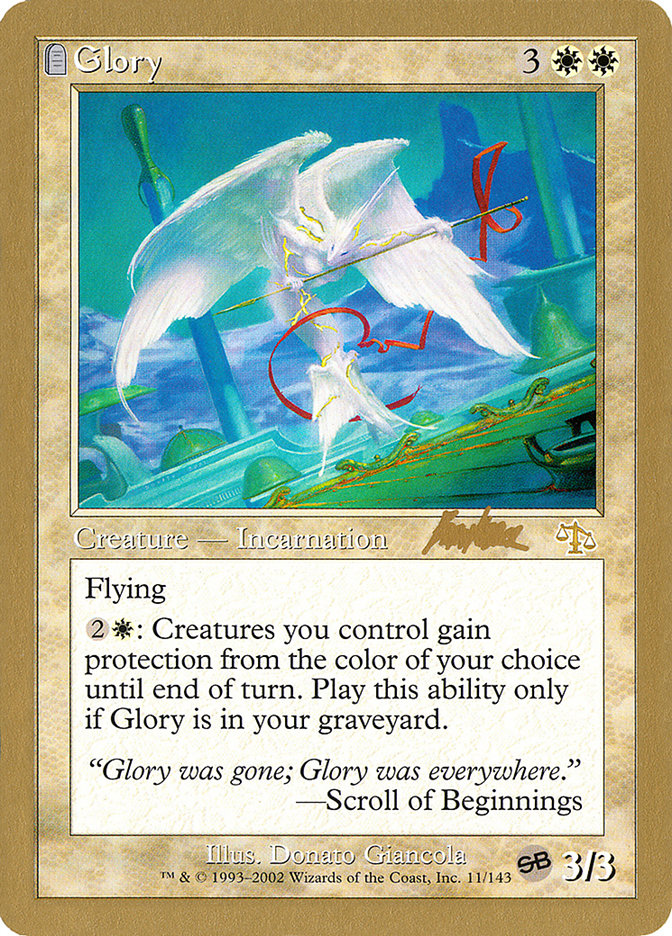Glory (Brian Kibler) (SB) [World Championship Decks 2002] Magic: The Gathering