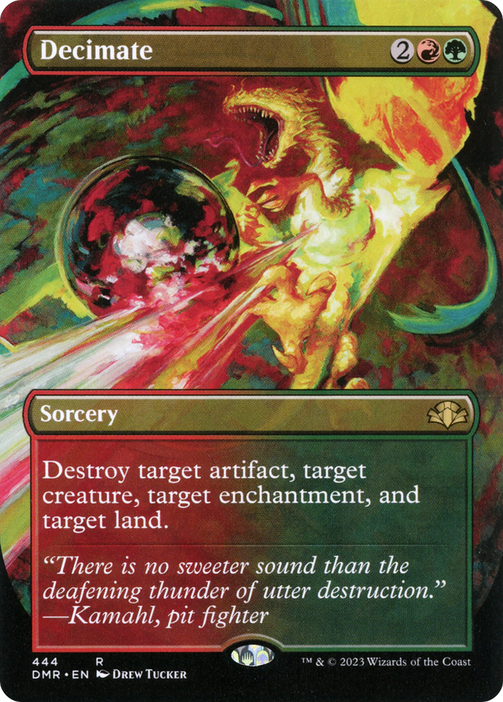 Decimate (Borderless Alternate Art) [Dominaria Remastered] Magic: The Gathering
